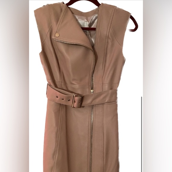 NWT MISHA COLLECTION Loren Leather Mini Dress, Size Aus 8 (US 4) - Picture 4 of 12